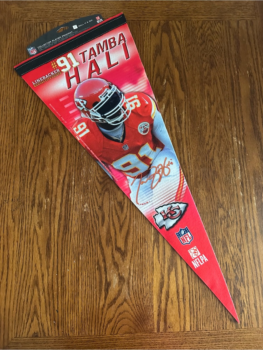 Kansas City Chiefs Tamba Hali #91 Collector Player Pennant - Mint Wincraft NOS